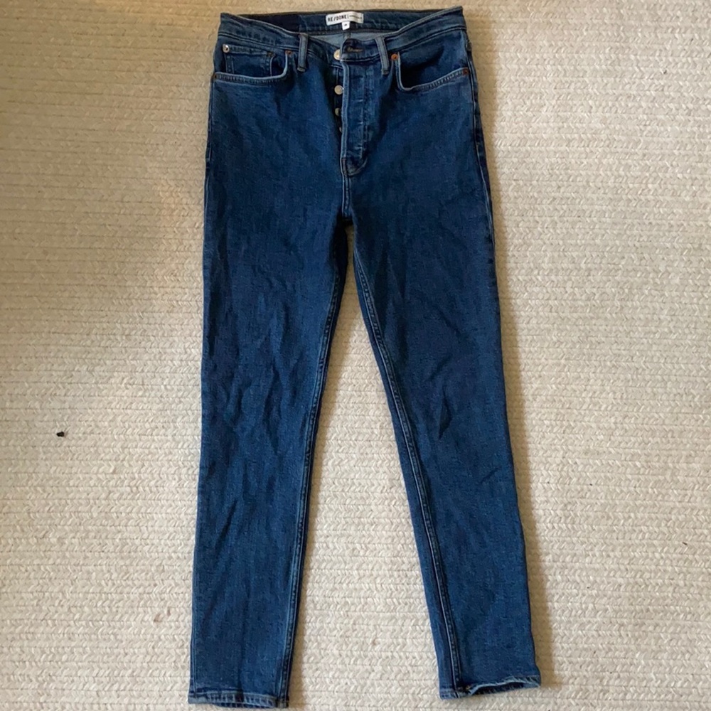 Re/done high rise ankle fit size 28 super stretchy and soft